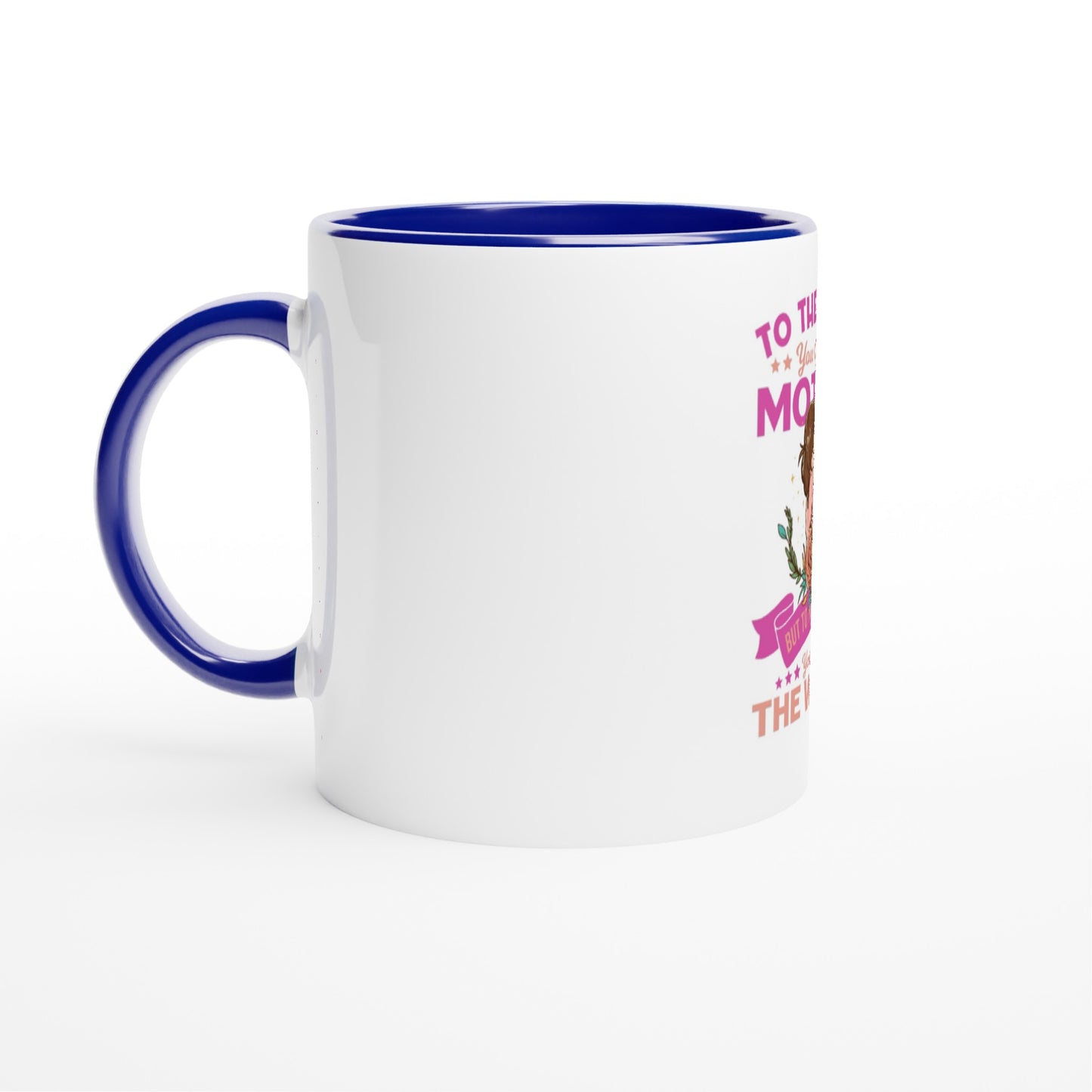 White 11oz Ceramic Mug with Color Inside Mother's Day