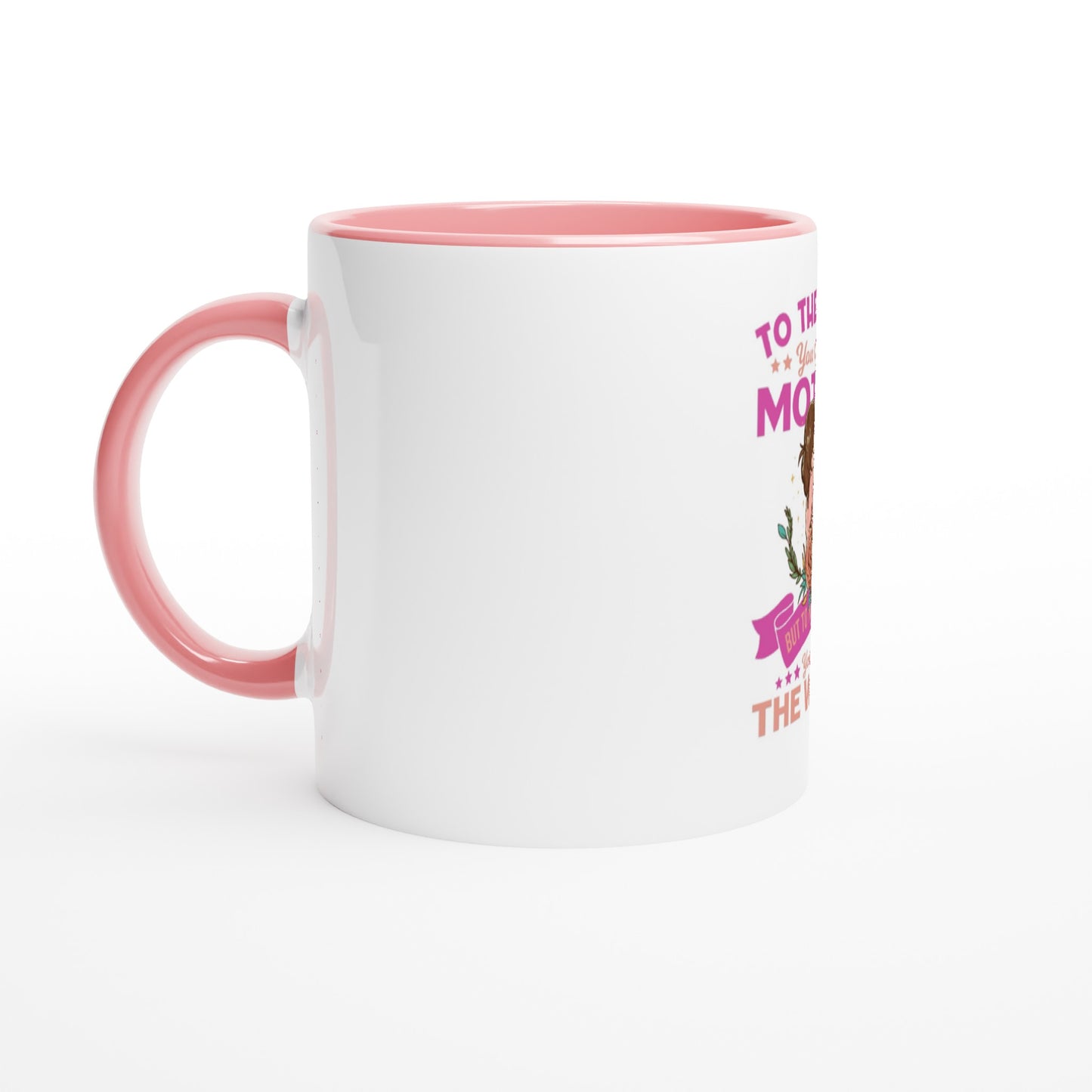 White 11oz Ceramic Mug with Color Inside Mother's Day