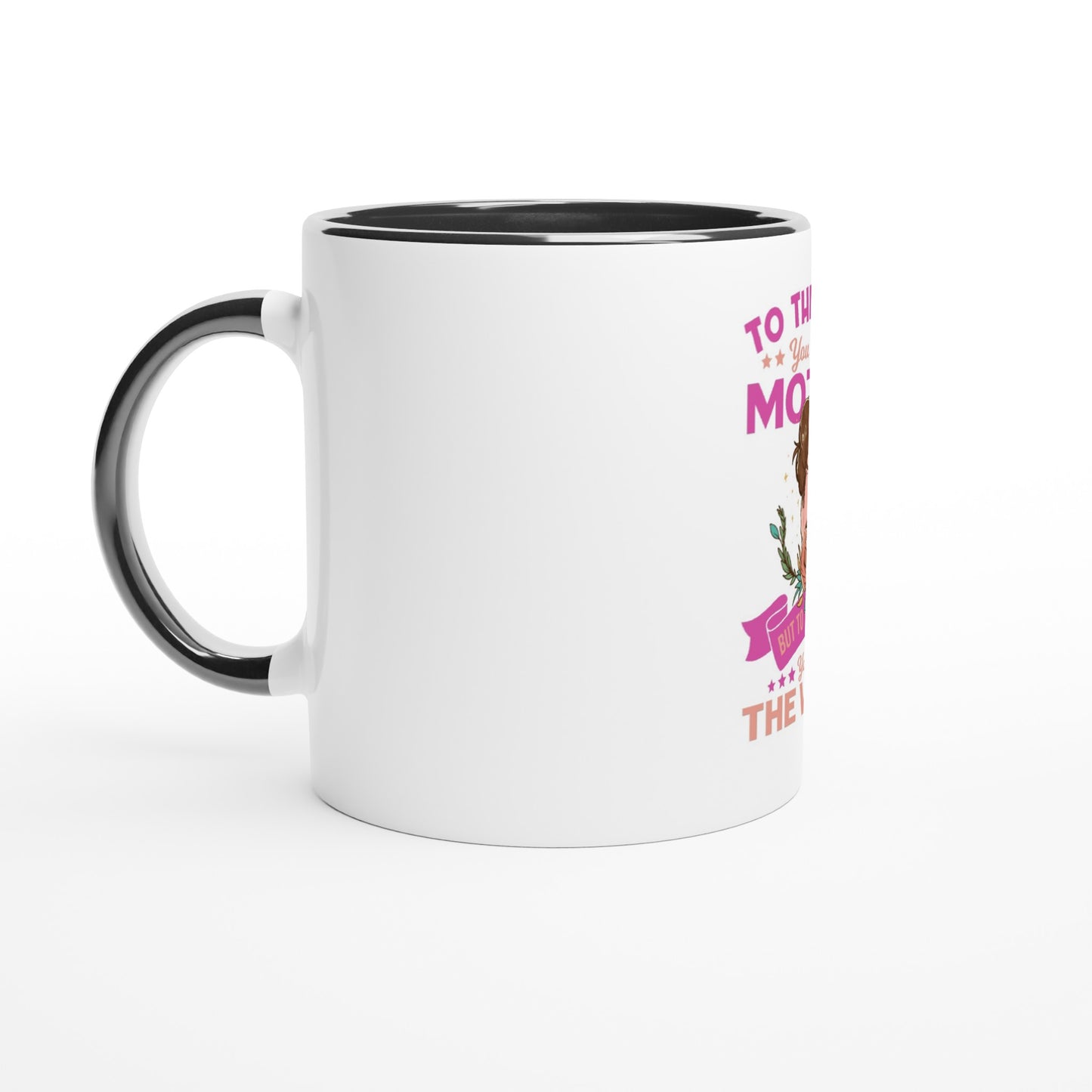White 11oz Ceramic Mug with Color Inside Mother's Day