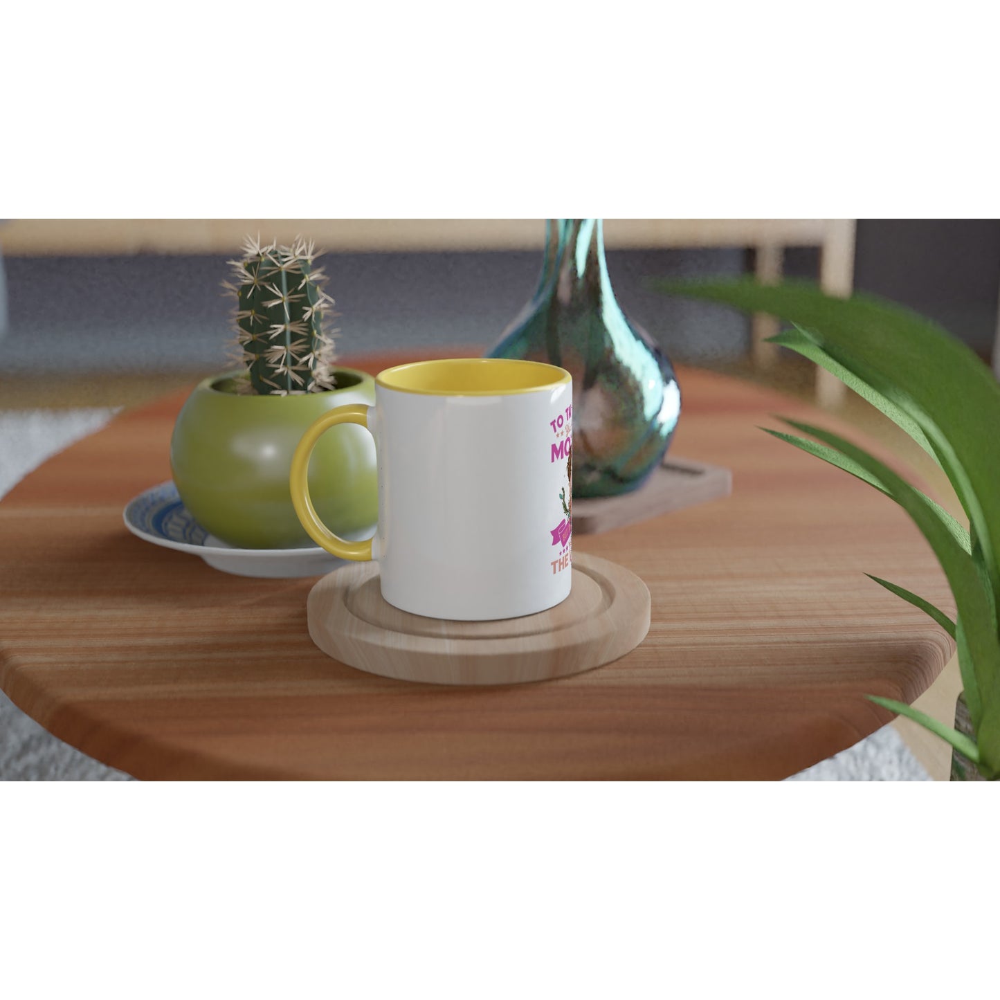 White 11oz Ceramic Mug with Color Inside Mother's Day