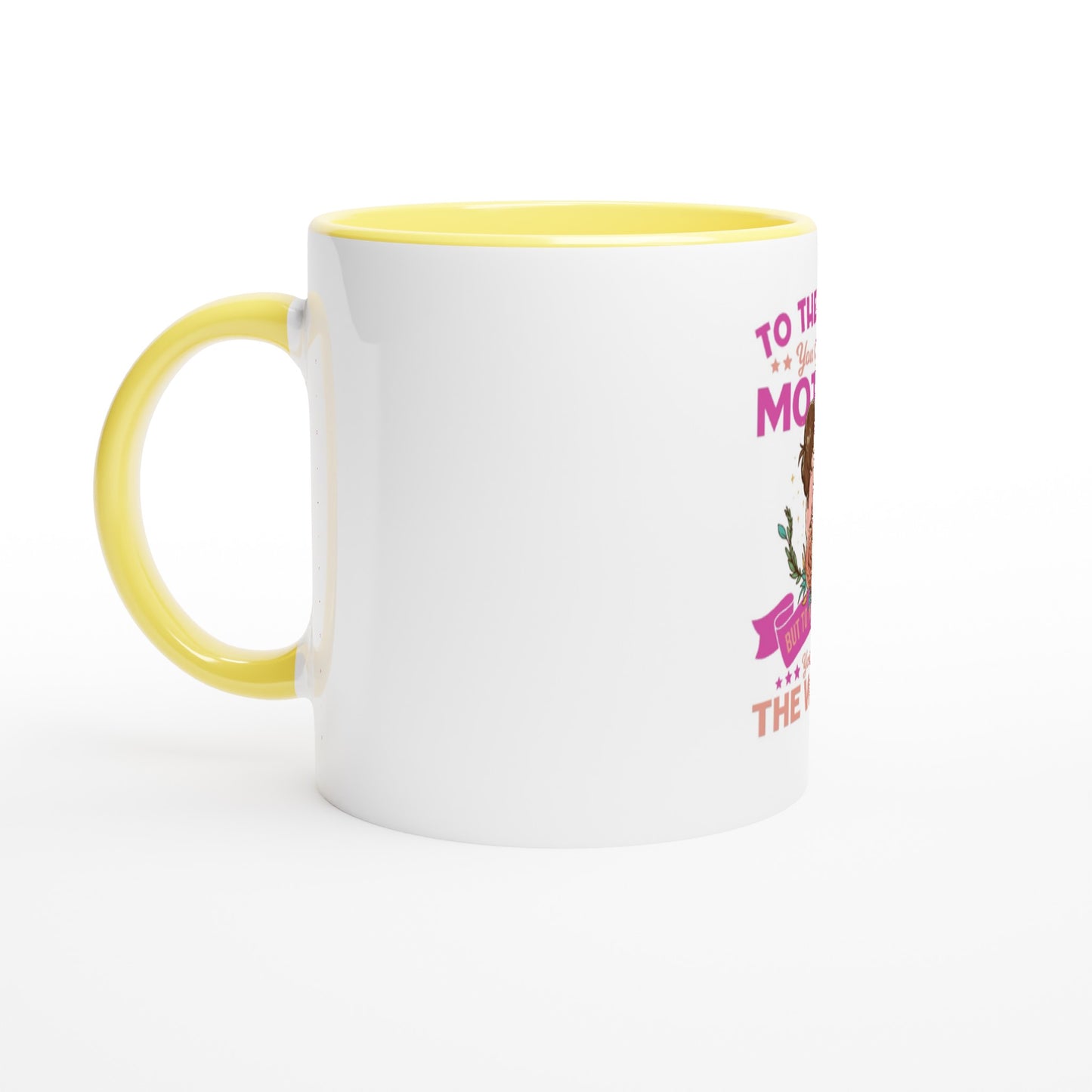 White 11oz Ceramic Mug with Color Inside Mother's Day
