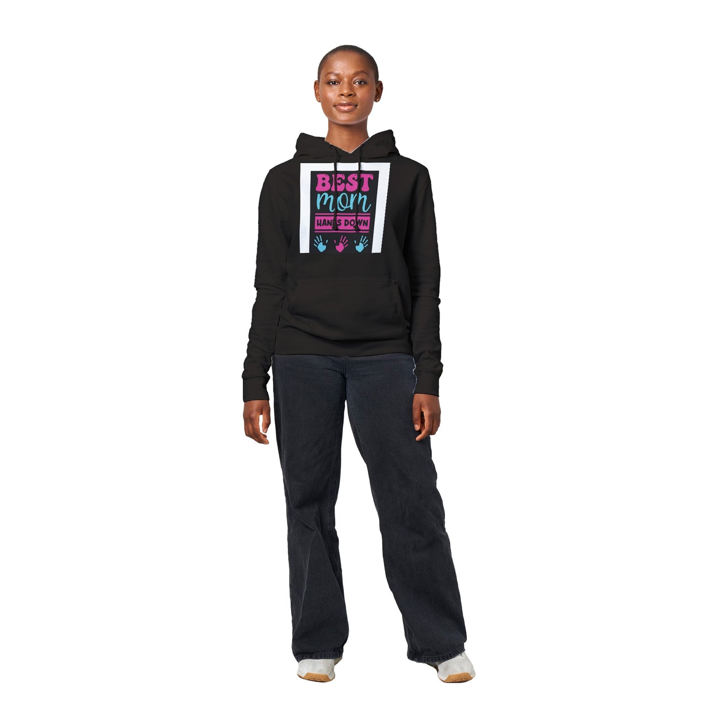 Premium Womens Pullover Hoodie Best mom hands down