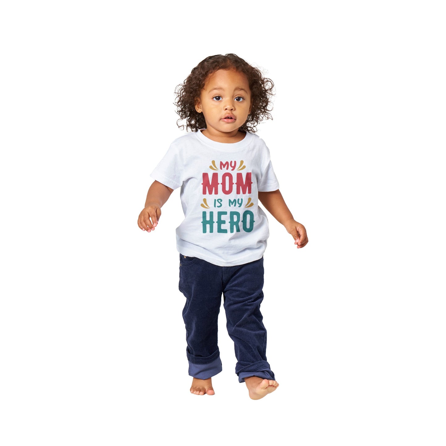 Classic Baby Crewneck T-shirt My Mom is my hero