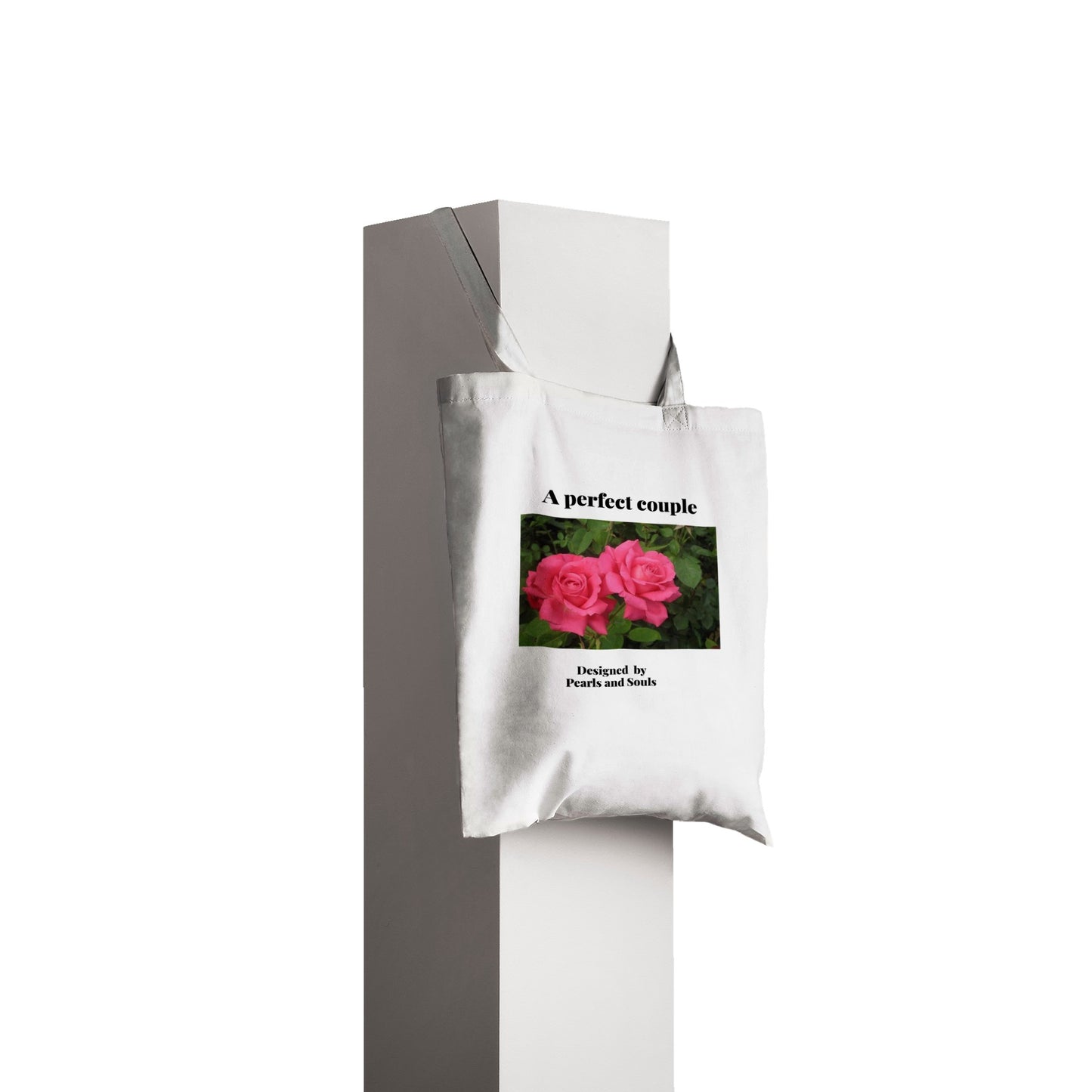 Tote bag with roses A perfect couple
