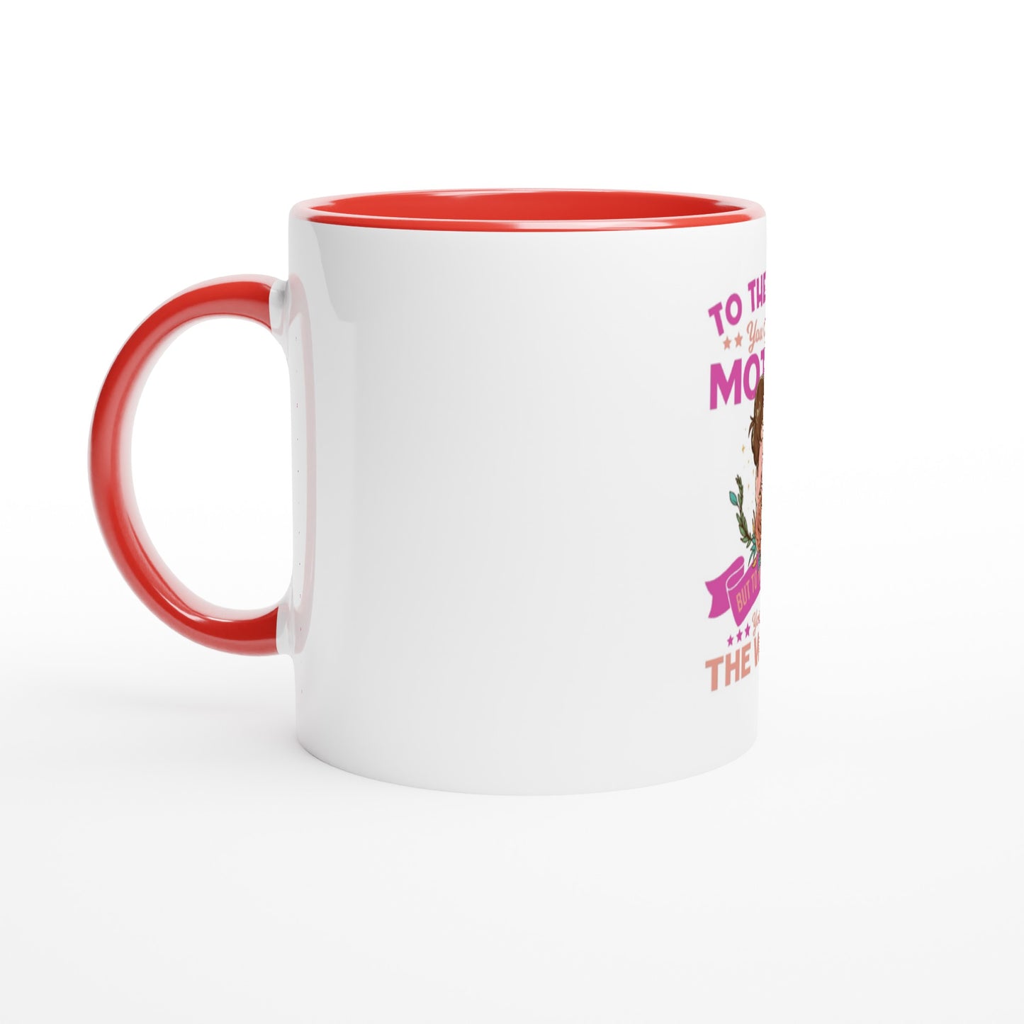 White 11oz Ceramic Mug with Color Inside Mother's Day