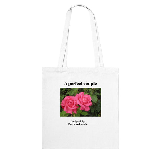Tote bag with roses A perfect couple