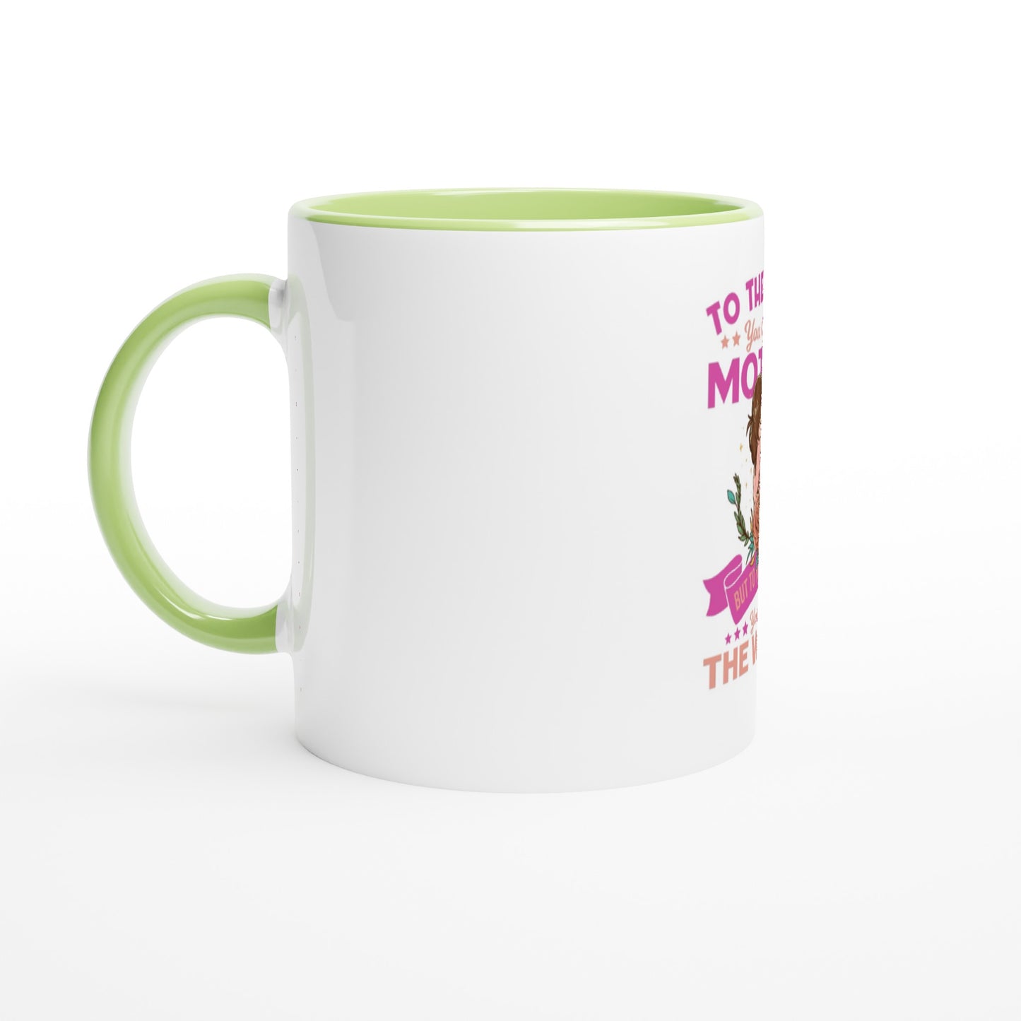 White 11oz Ceramic Mug with Color Inside Mother's Day