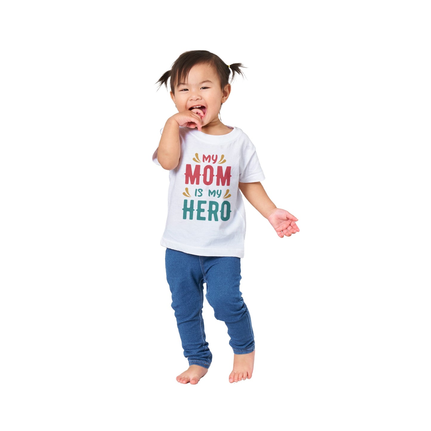 Classic Baby Crewneck T-shirt My Mom is my hero