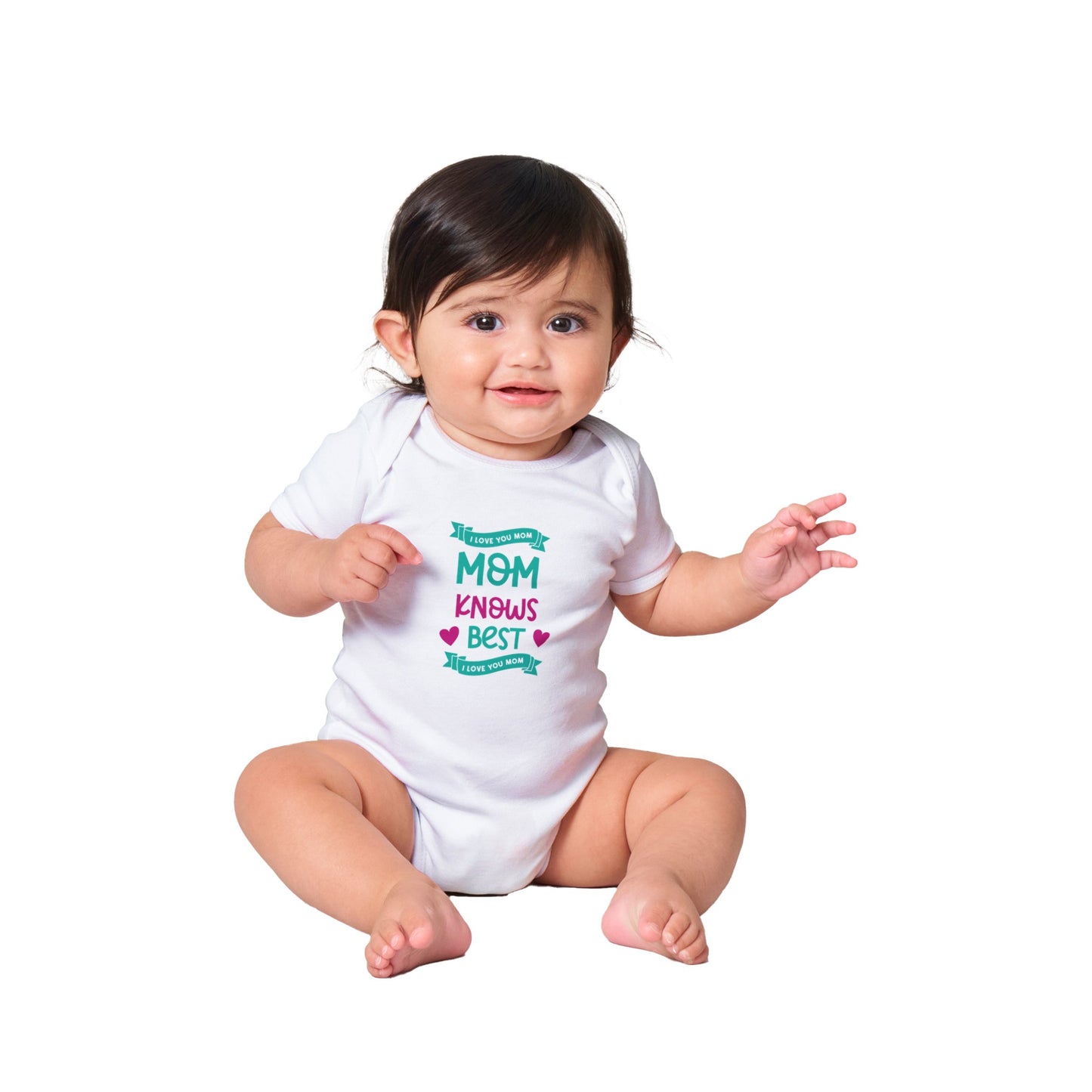 Classic Baby Short Sleeve Bodysuit Mom knows best
