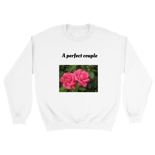A perfect couple pink roses Classic Unisex Crewneck Sweatshirt